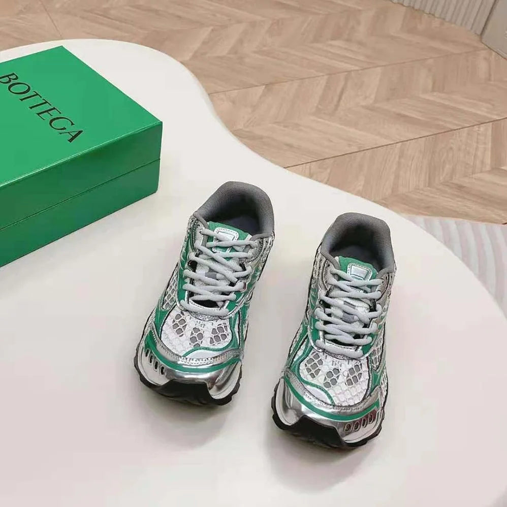 Bottega Veneta Technical Fabric Lace-up Orbit Sneaker for Unisex in Green