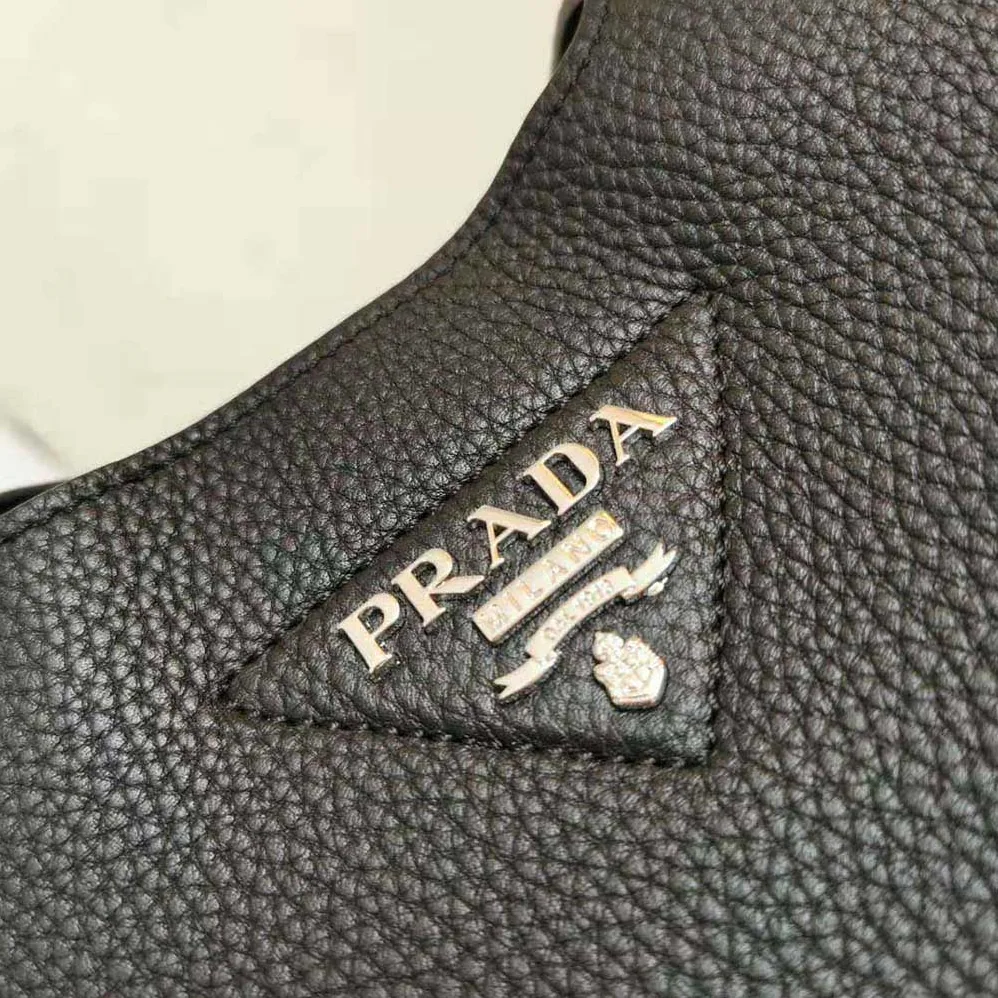 Prada Calf Leather Handbag for Women in Black