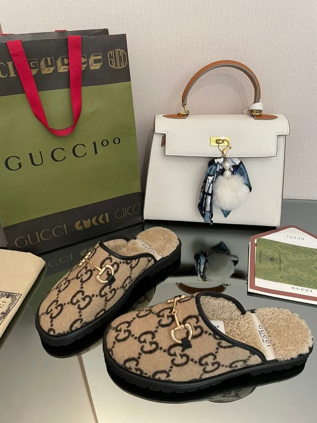 Gucci GG Slipper With Horsebit Brown GG Shoes for Men