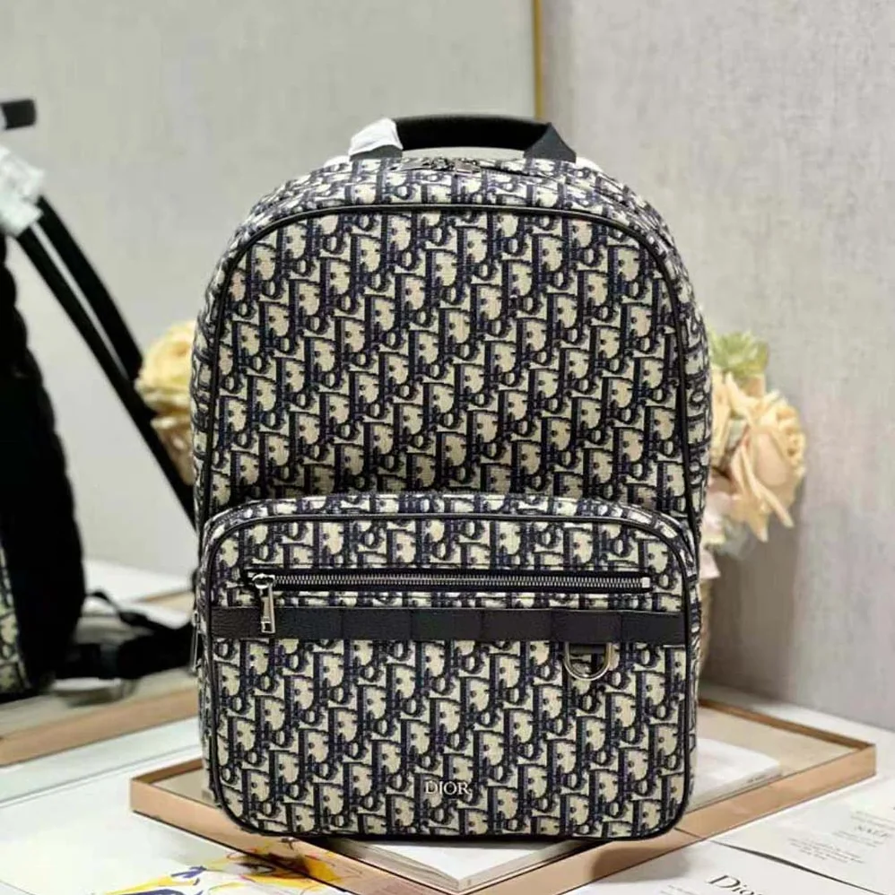 Dior Safari Backpack Beige and Black Dior Oblique Jacquard for Men Dior Safari Backpack Beige and Black Dior Oblique Jacquard for Men