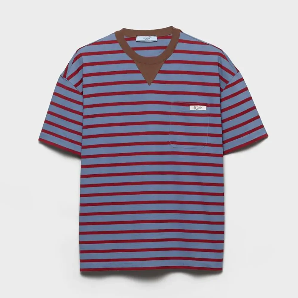 Prada Oversized Striped Jersey T for Women in Shirt Prada Oversized Striped Jersey T for Women in Shirt
