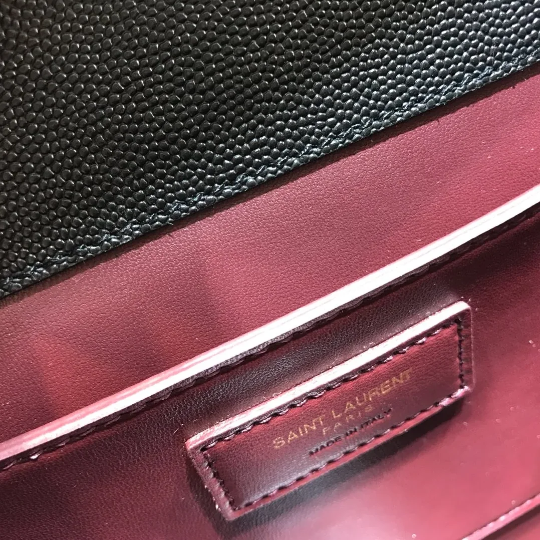 Saint Laurent Cassandra Medium Top Handle Bag In Grain Black in YSL Saint Laurent Cassandra Medium Top Handle Bag In Grain Black in YSL