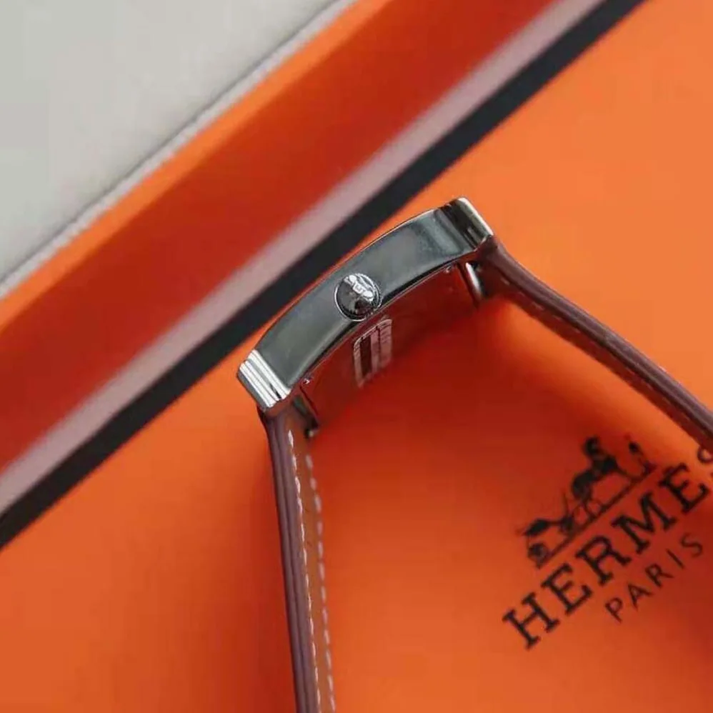 Hermes Heure H Watch Small Model Quartz Movement 25 mm in Steel for Women