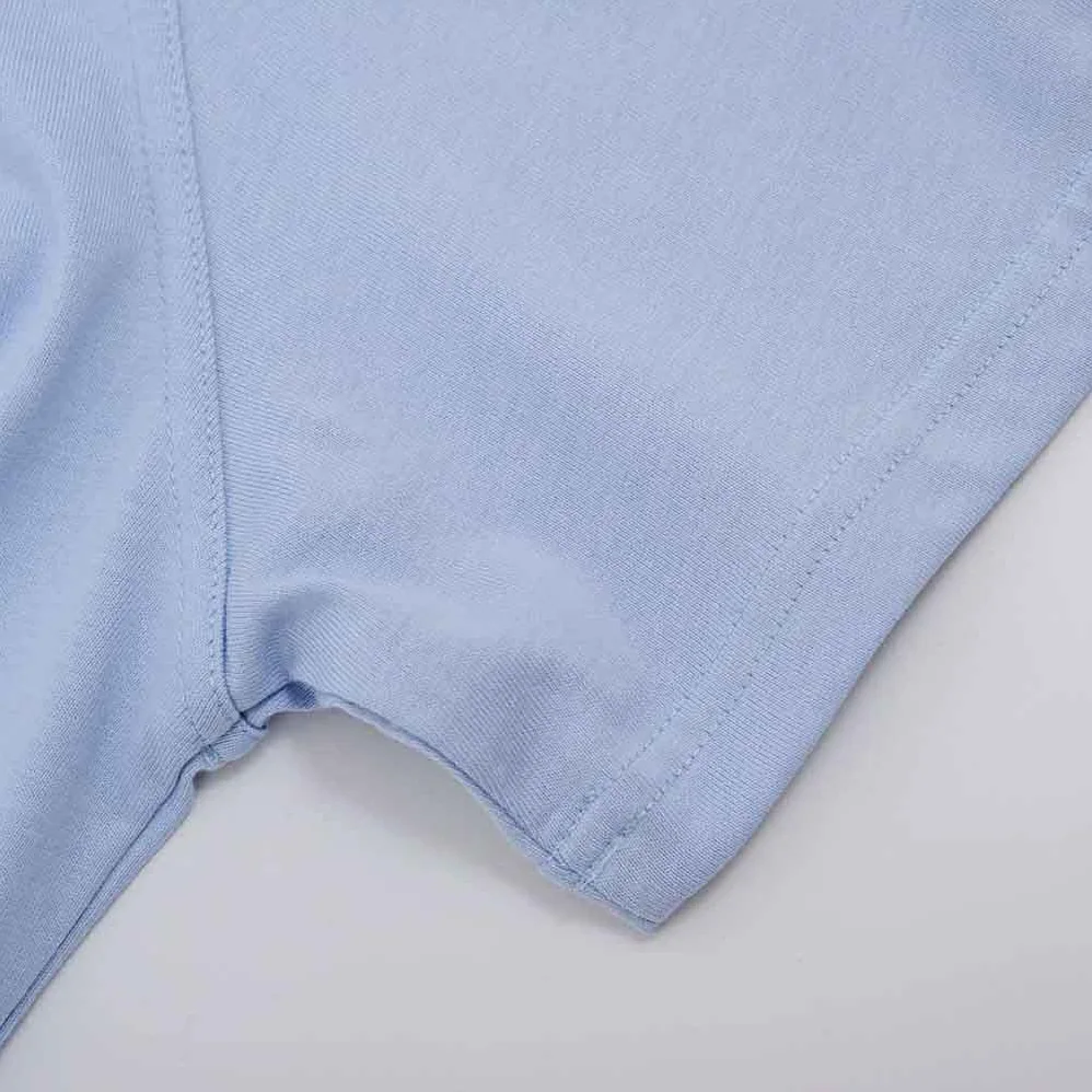 Loewe Anagram Embroidered T-shirt in Cotton for Men in Blue Loewe Anagram Embroidered T-shirt in Cotton for Men in Blue