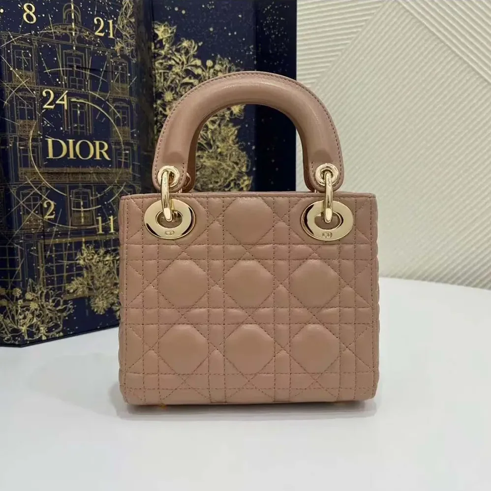 Dior Mini Lady Dior Bag Blush Cannage Lambskin for Women Dior Mini Lady Dior Bag Blush Cannage Lambskin for Women