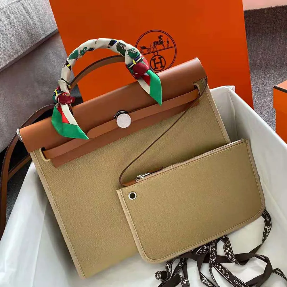 Hermes Herbag Zip 31 Bag for Women in Brown