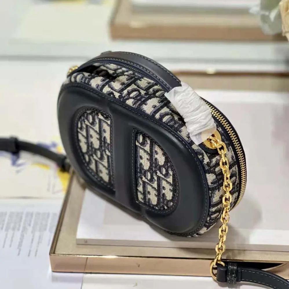 Dior CD Signature Oval Camera Bag Blue Dior Oblique Jacquard for Women Dior CD Signature Oval Camera Bag Blue Dior Oblique Jacquard for Women