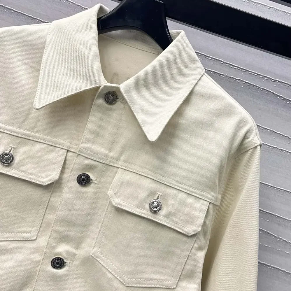 Dior Dioramour Jacket White Cotton Denim with Multicolor Cœur des Curiosités Motif for Men