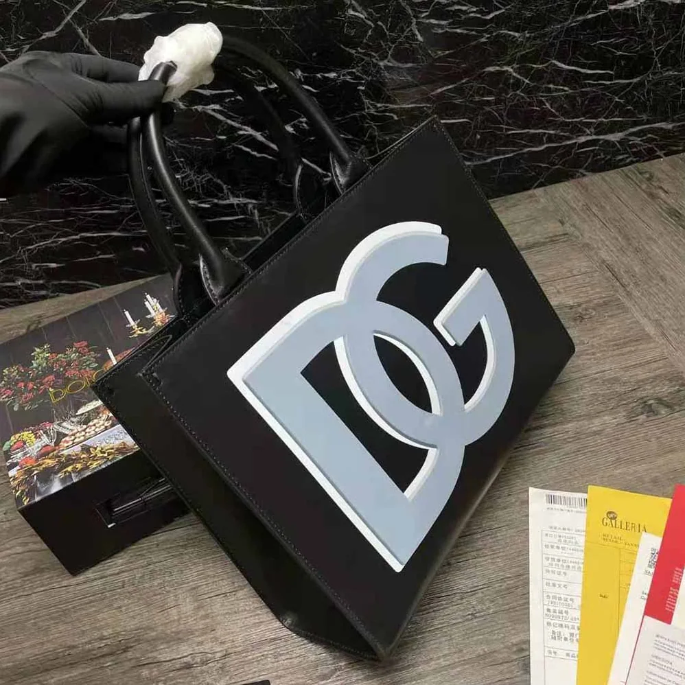 Dolce Gabbana D&G Small Calfskin DG Daily Shopper with DG Logo Print for Women Dolce Gabbana D&G Small Calfskin DG Daily Shopper with DG Logo Print for Women