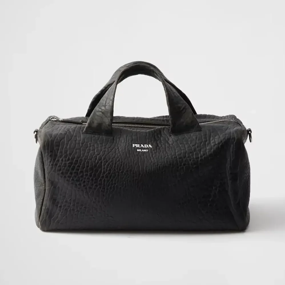 Prada Nappa Leather Duffle Bag for Unisex in Black