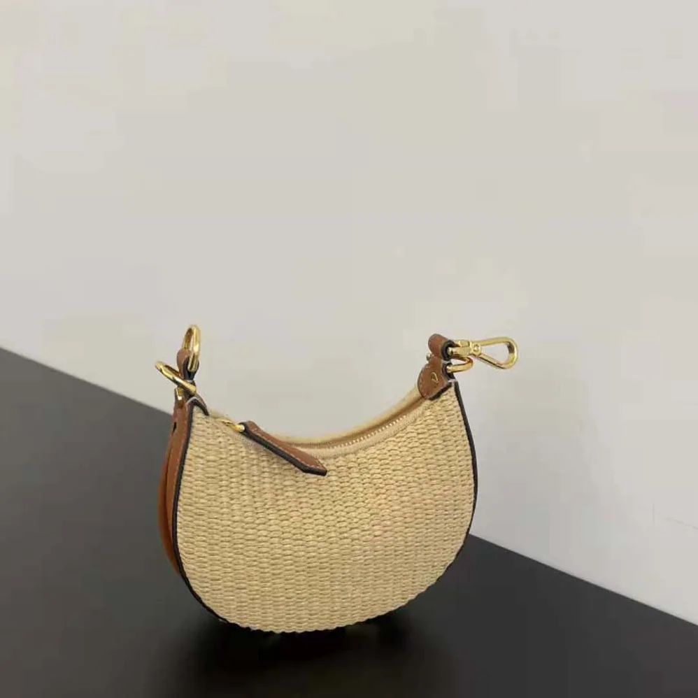 Fendi Nano Fendigraphy Natural Raffia Charm for Women