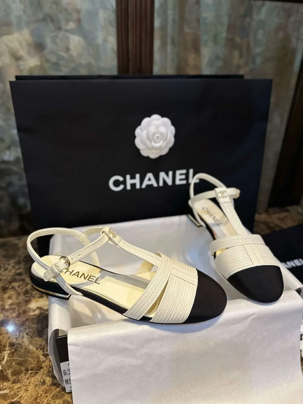 Chanel Braided Flat Sandals White Chanel Braided Flat Sandals White
