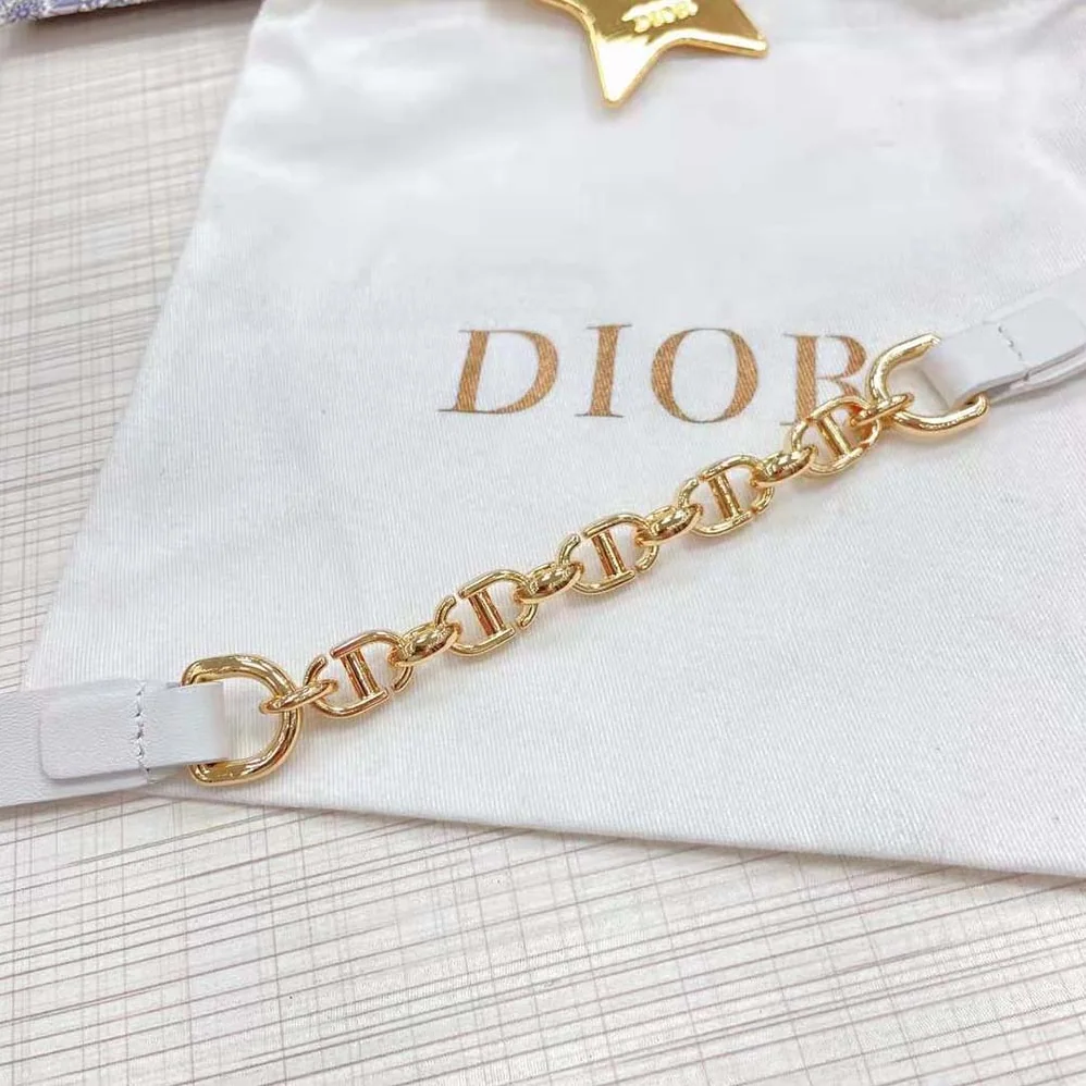 Dior Caro Belt White Smooth Calfskin with Shiny Gold-Finish Metal 15 MM for Women Dior Caro Belt White Smooth Calfskin with Shiny Gold-Finish Metal 15 MM for Women