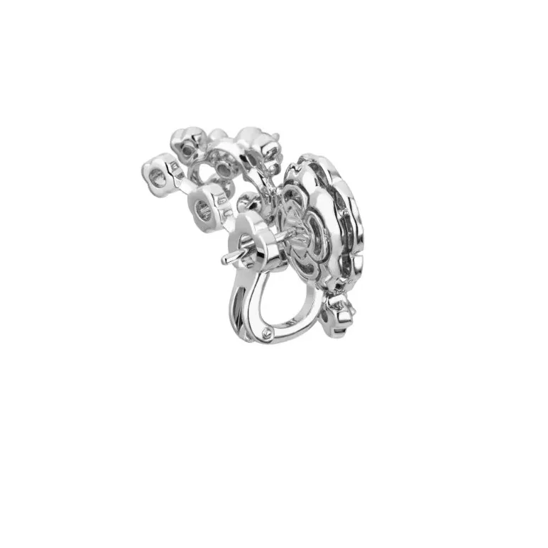 Chanel Bouton De Camélia Earrings White Gold Chanel Bouton De Camélia Earrings White Gold