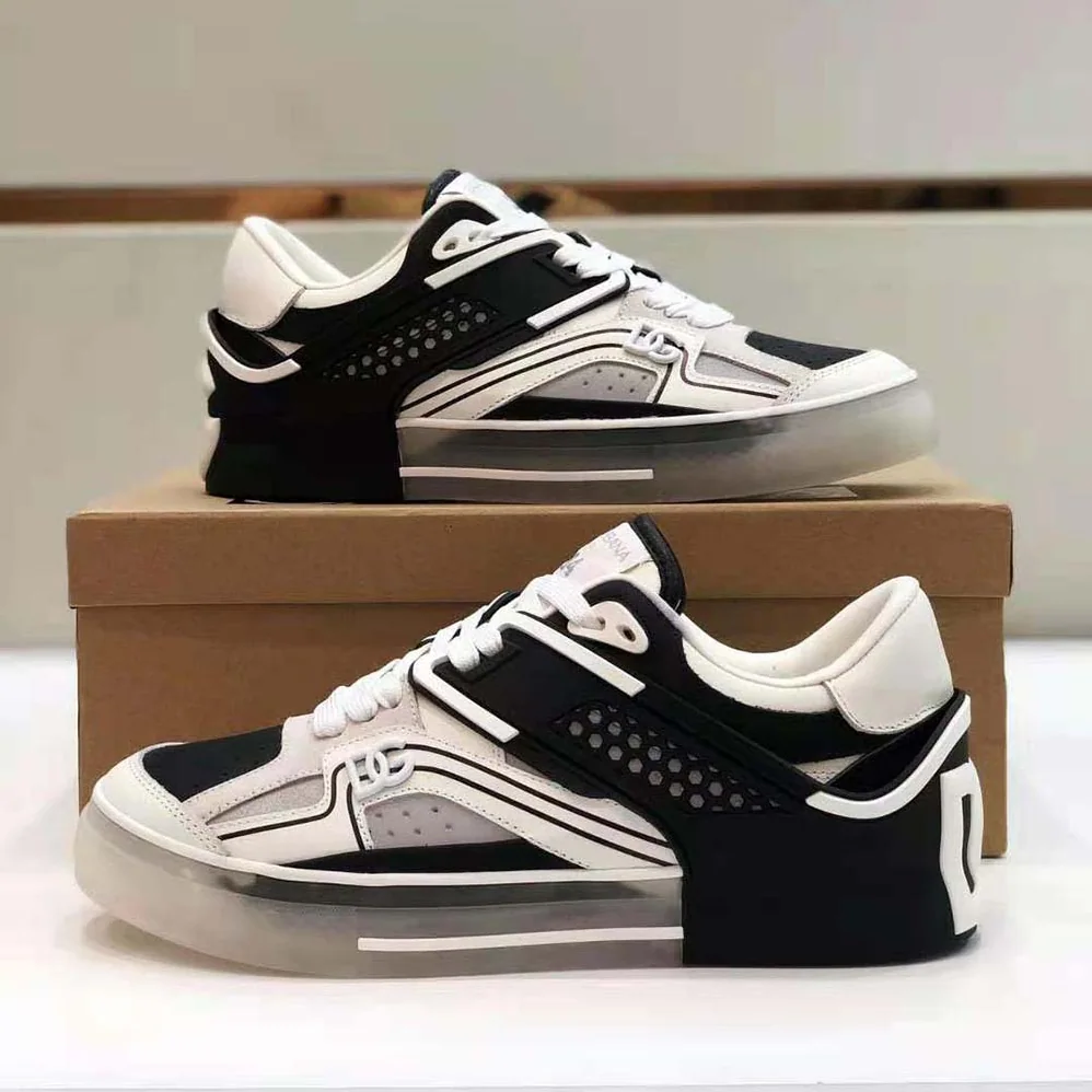 Dolce Gabbana D&G Calfskin Custom 2.Zero Sneakers for Men in Black