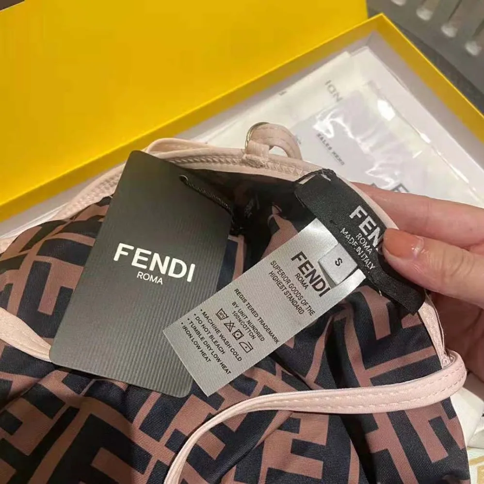 Fendi Swimsuit Multicolor Lycra Swimsuit for Women in Pink