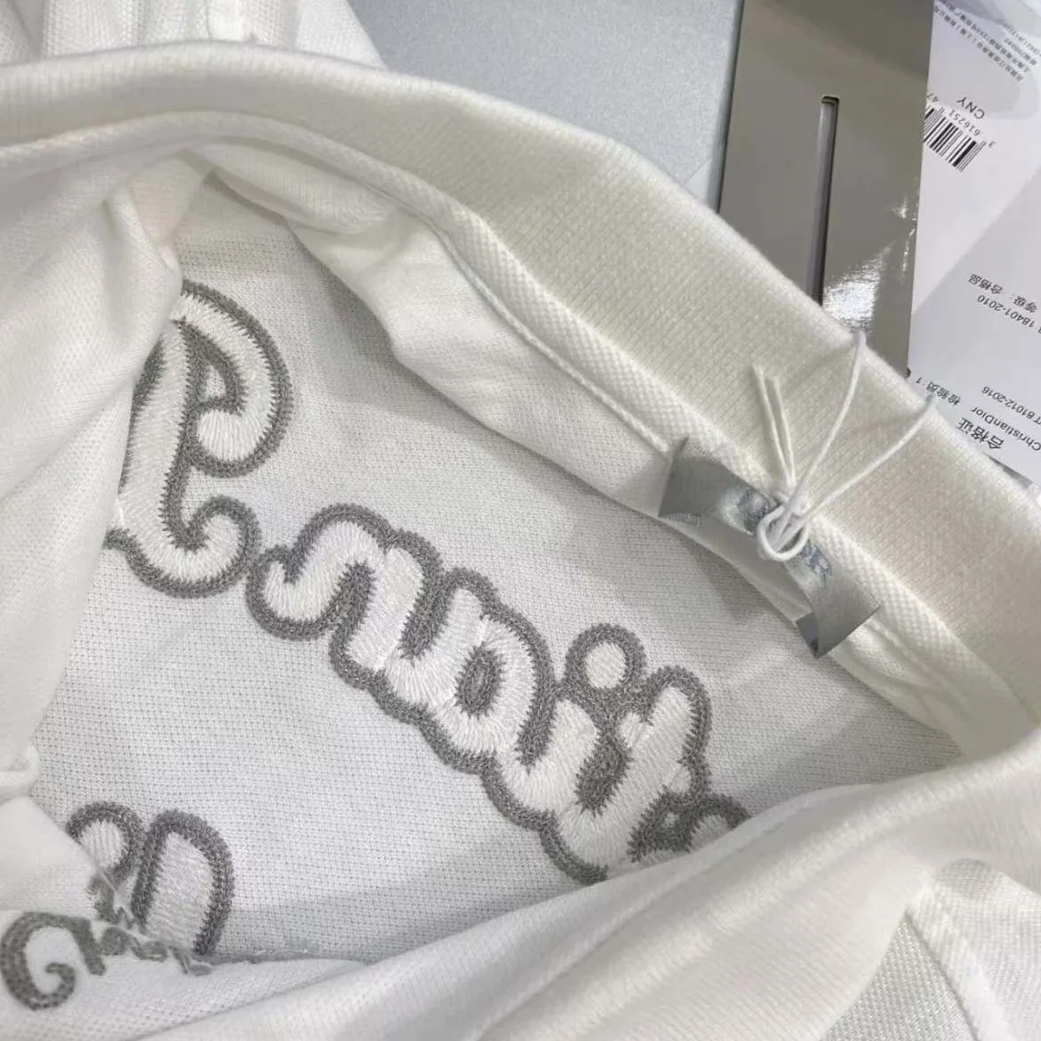 Dior Logo-embroidered Cotton Polo shirt for Men in White