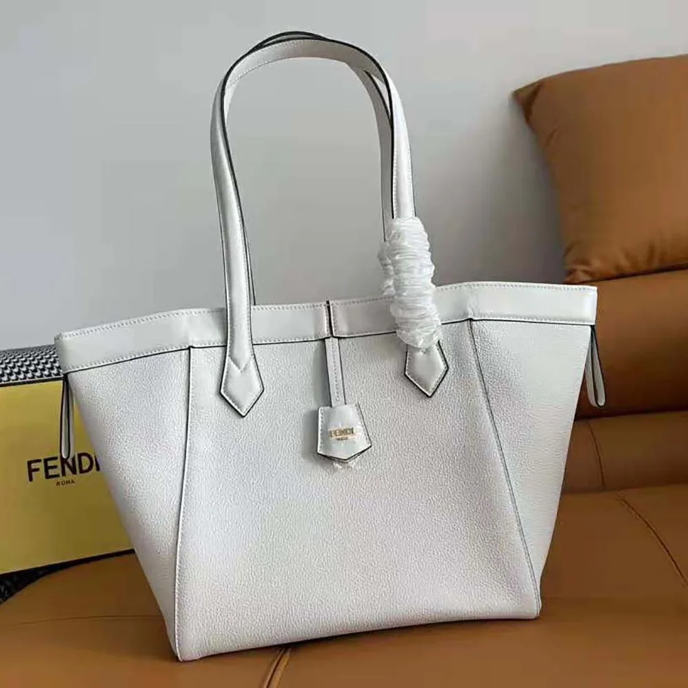 Fendi Origami Medium White Leather Bag That Can be Transformed for Women Fendi Origami Medium White Leather Bag That Can be Transformed for Women