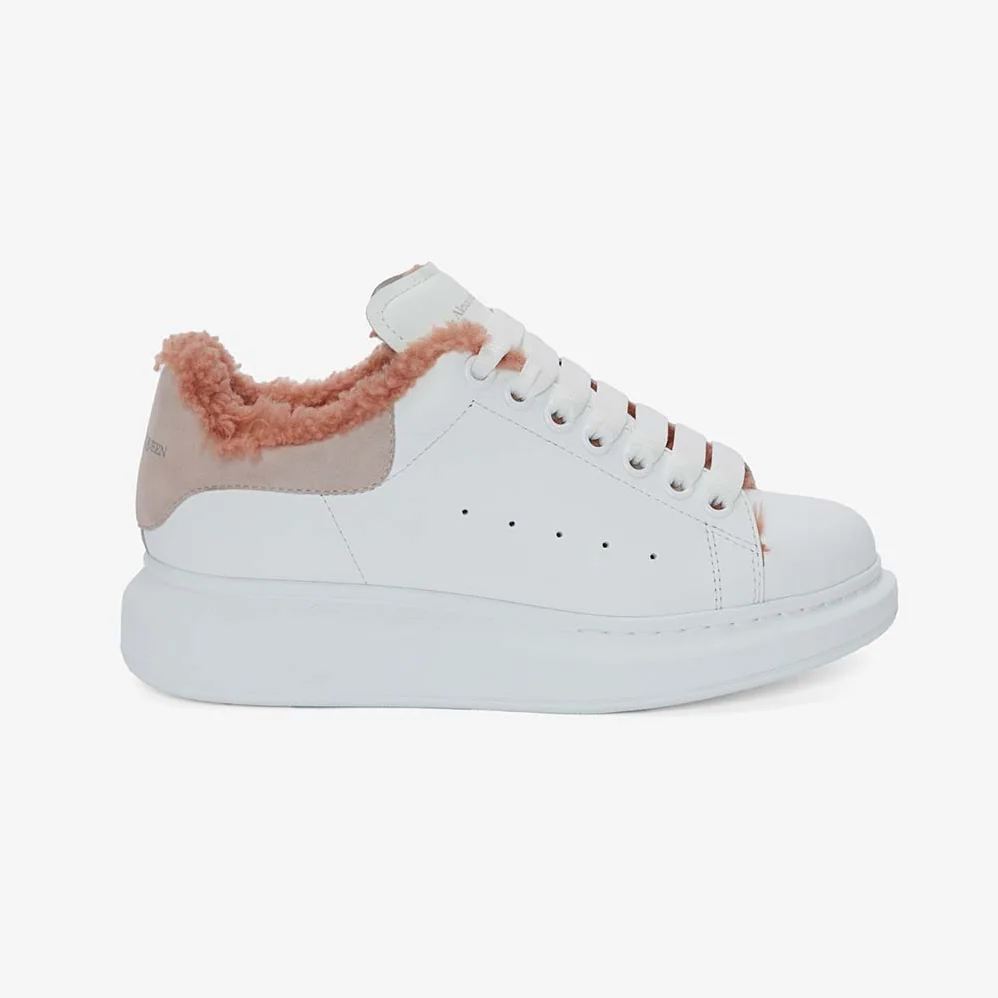 Alexander Mcqueen Oversized Sneaker Pink Smooth Calf Leather for Women Alexander Mcqueen Oversized Sneaker Pink Smooth Calf Leather for Women