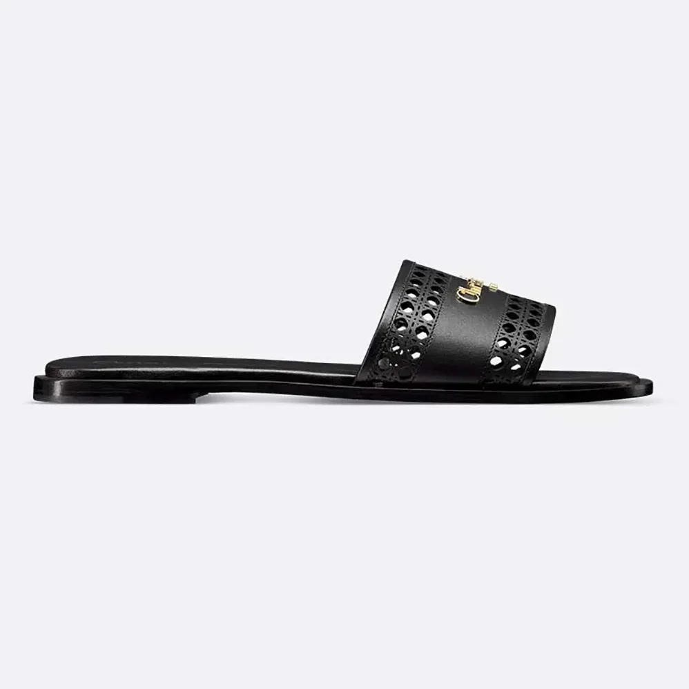 Dior Black Calfskin with Openwork Microcannage Motif for Women