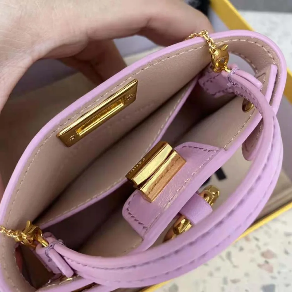 Fendi Pico Peekaboo Charm Light Pink Nappa Leather Charm for Women