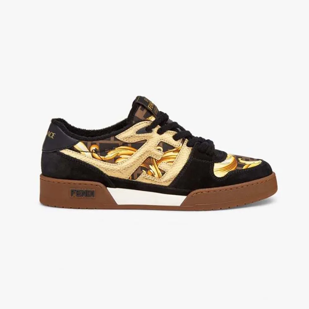 Fendi Match Fendace Black Suede Low for Unisex in Tops