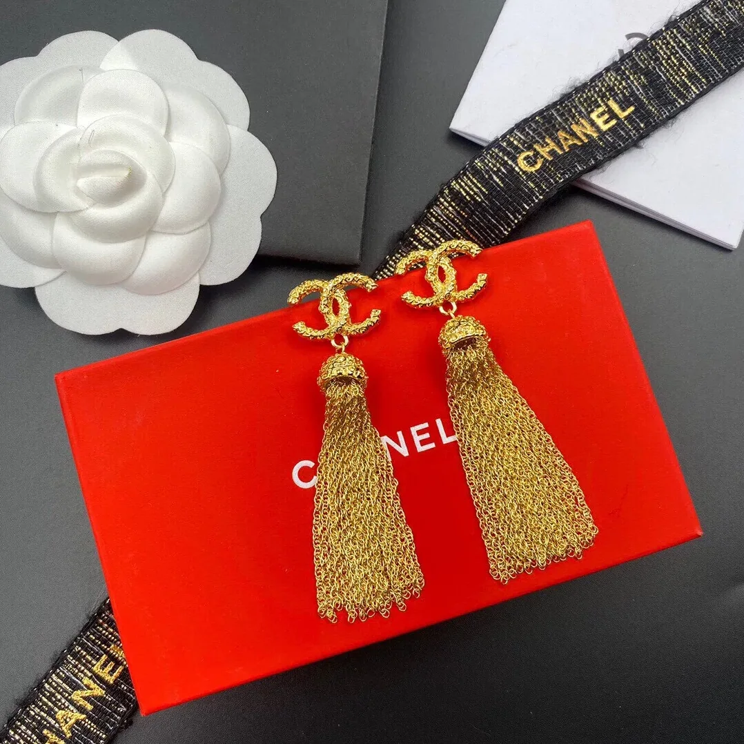 Chanel Tassel Earrings Gold