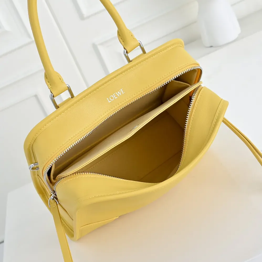 Loewe Large Amazona 180 Bag in Soft Calfskin for Women in Yellow