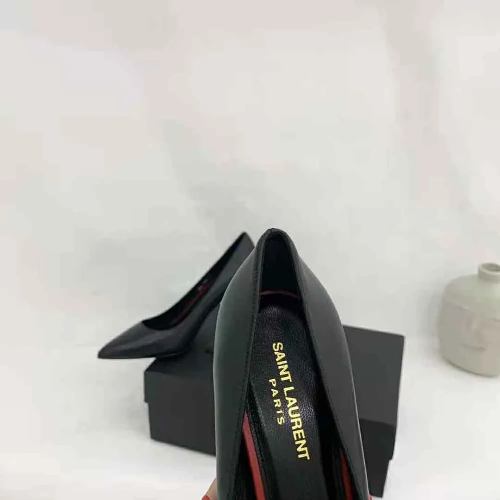 Saint Laurent YSL Anja Escarpin Pump in Smooth Leather for Women