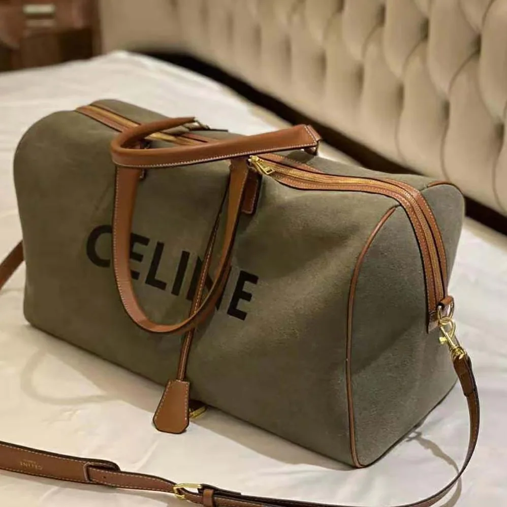 Celine Large Voyage Bag in Textile with Celine Print and Calfskin for Women Celine Large Voyage Bag in Textile with Celine Print and Calfskin for Women