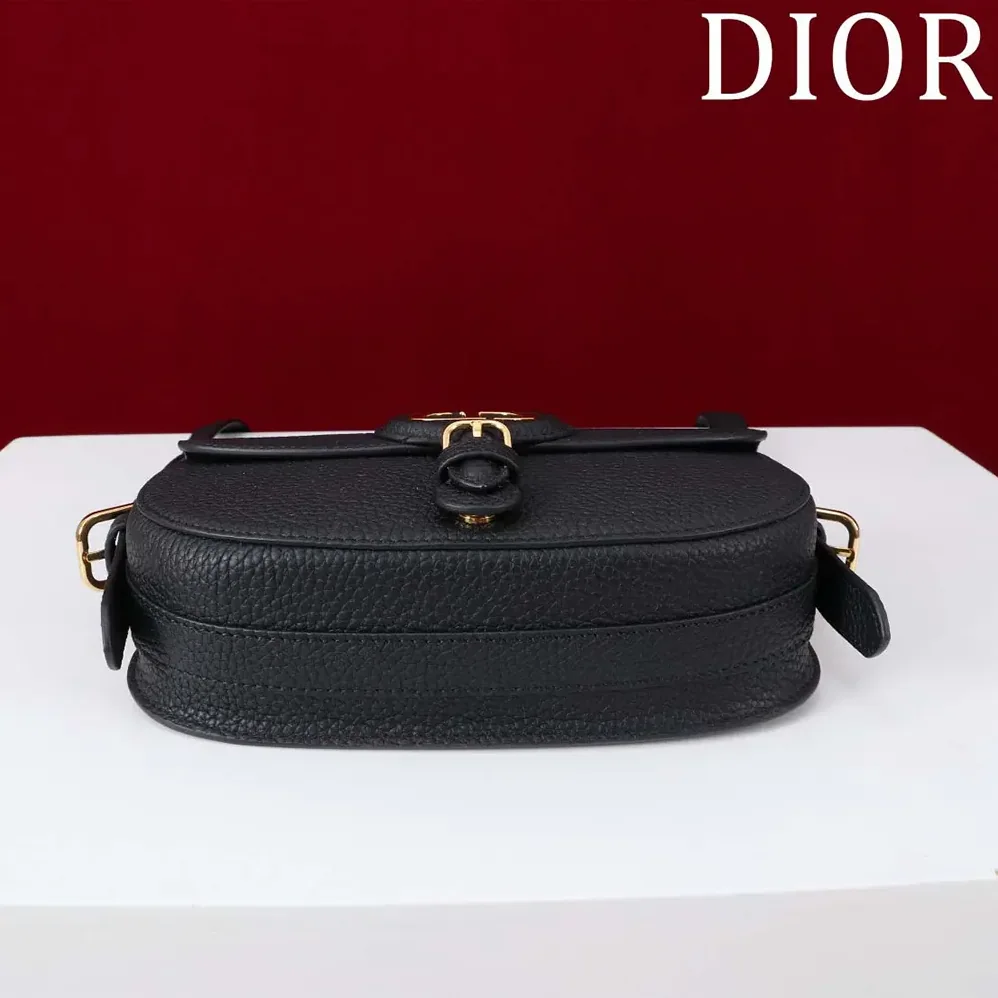 Dior Bobby East-West Bag Black Grained Calfskin for Women