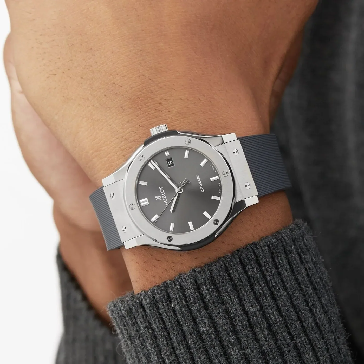 Hublot Classic Fusion Watch Racing Grey Strap Grey Dial Hublot Classic Fusion Watch Racing Grey Strap Grey Dial