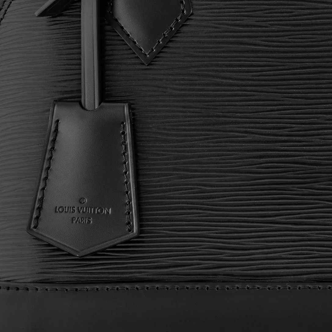 Louis Vuitton Alma BB Top Handle Bag in Black Silver Hardware