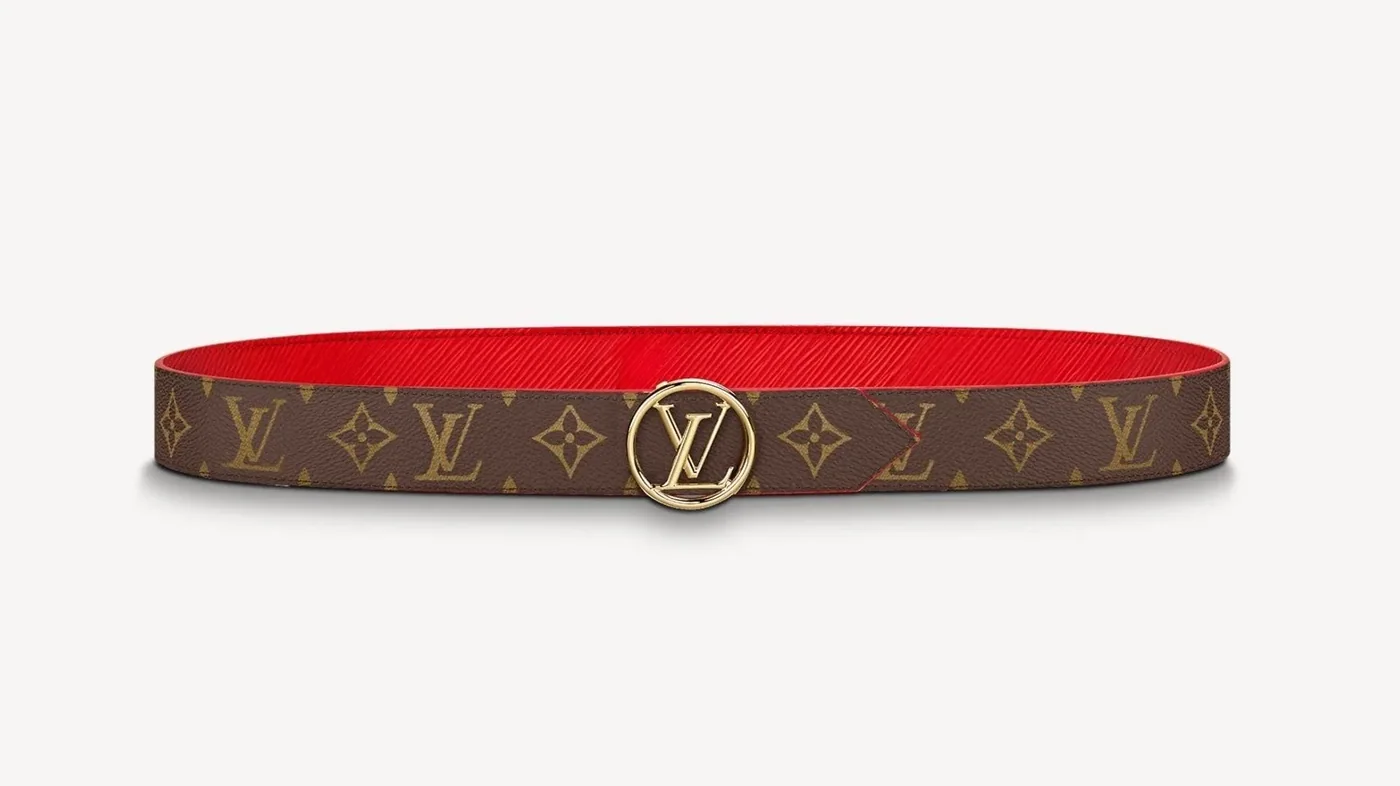 Red Reversible Leather Belt