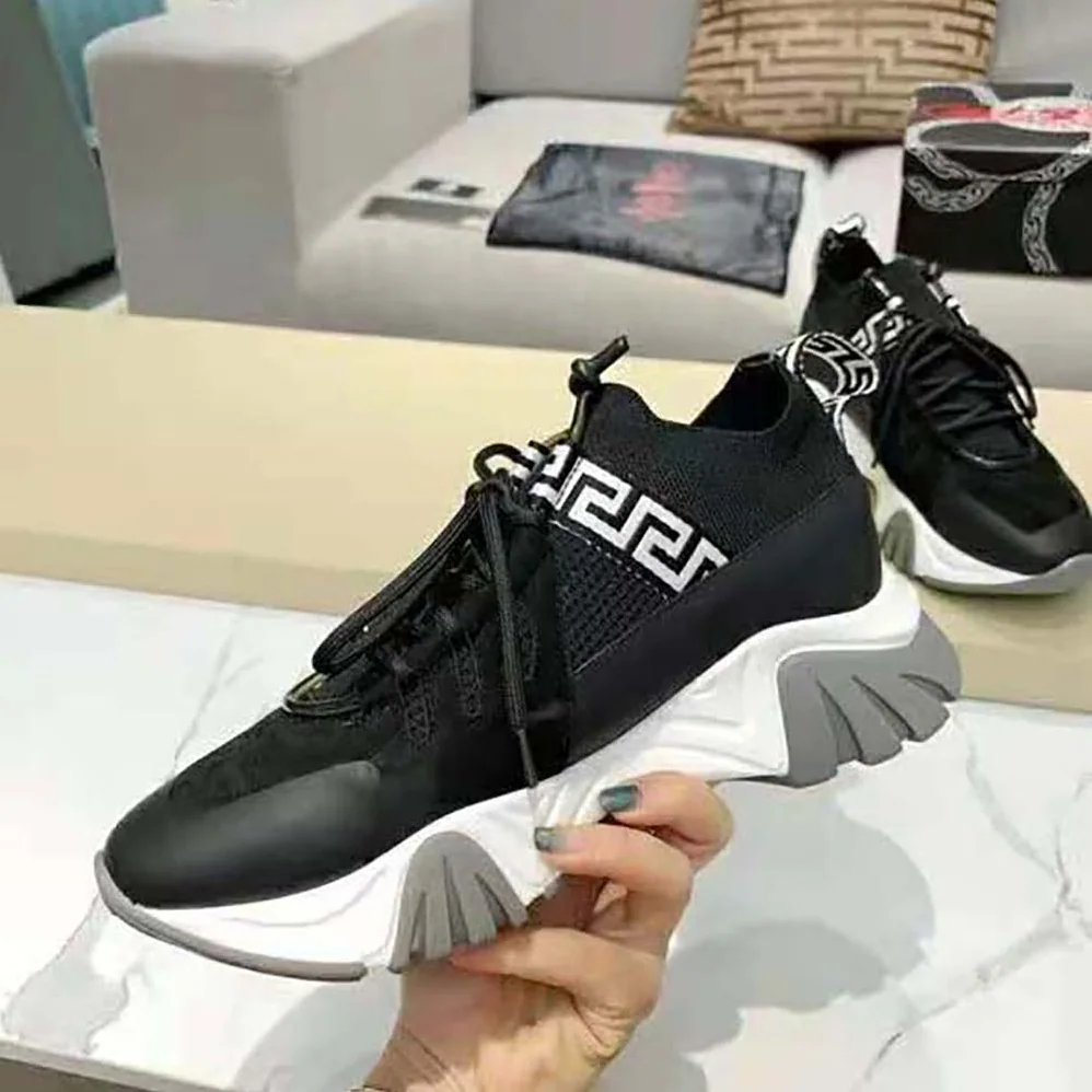 Versace Squalo Knit Sneakers for Women in Black Versace Squalo Knit Sneakers for Women in Black