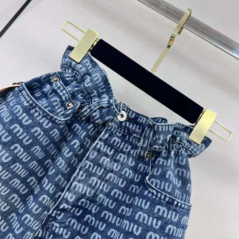 Miu Miu Denim Shorts with Coin Pocket for Women Miu Miu Denim Shorts with Coin Pocket for Women