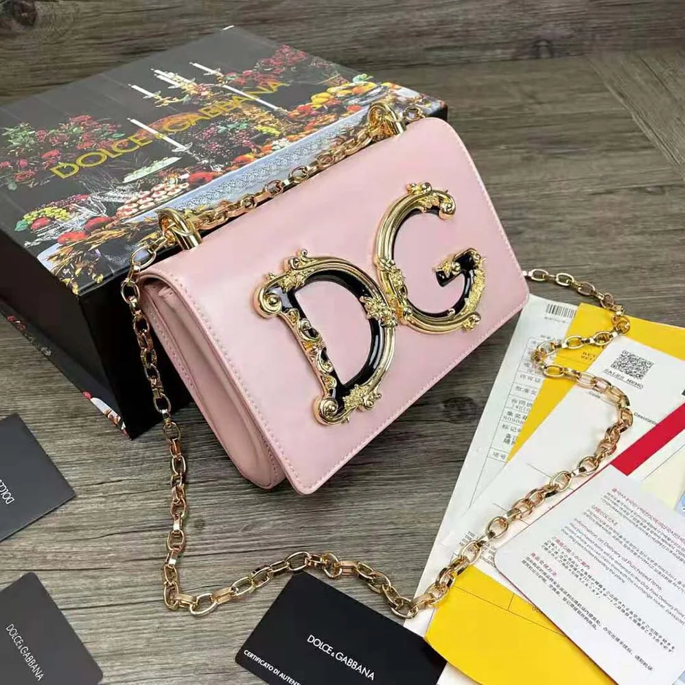Dolce Gabbana D&G Girls Shoulder Bag in Nappa Leather for Women in Pink