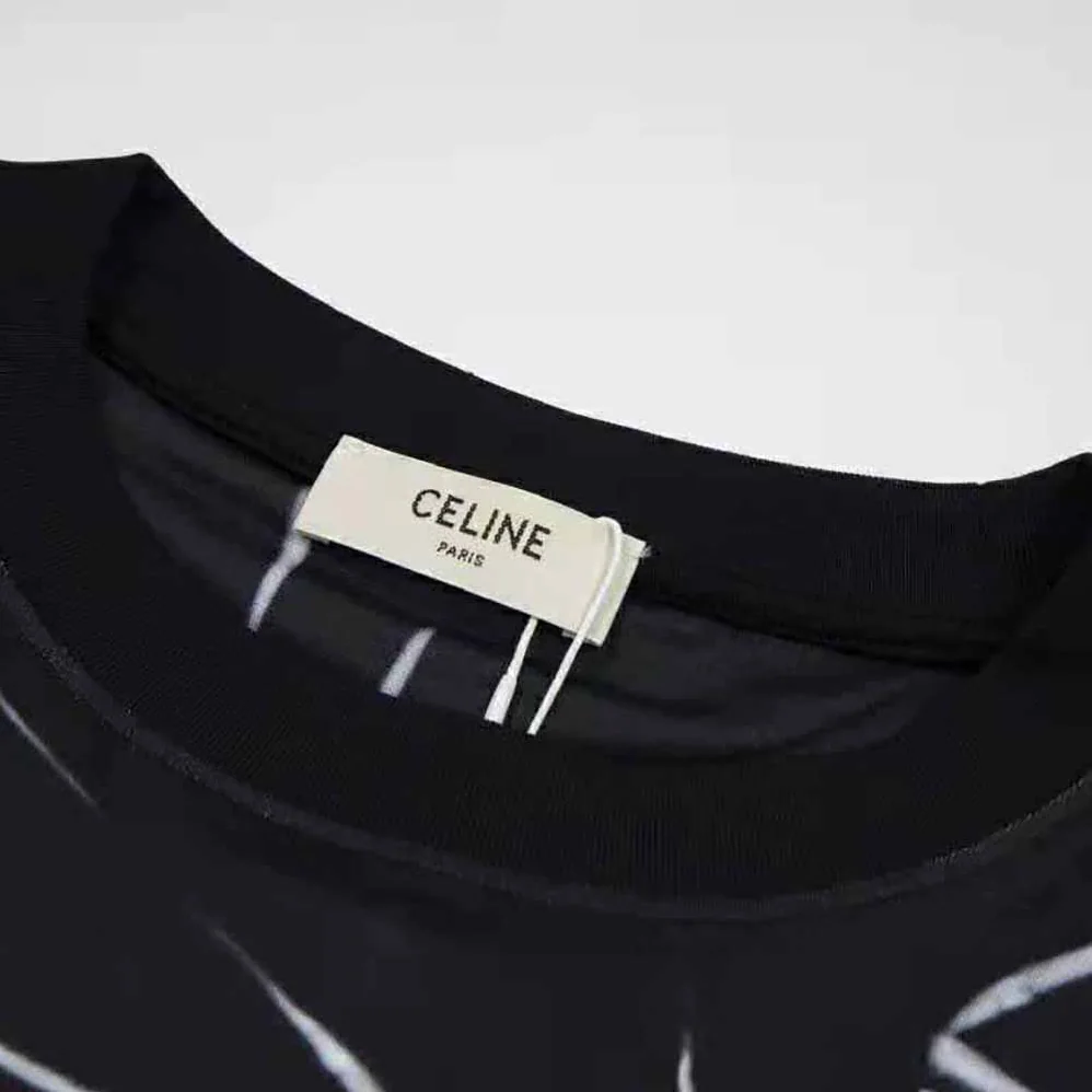 Celine Loose T-shirt in Cotton Jersey for Women in Black Celine Loose T-shirt in Cotton Jersey for Women in Black