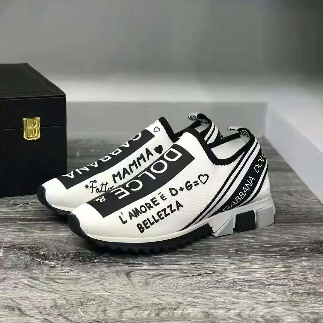Dolce Gabbana D&G Graffiti Print Sorrento Sneakers for Unisex in White Dolce Gabbana D&G Graffiti Print Sorrento Sneakers for Unisex in White