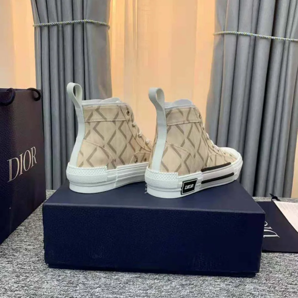 Dior B23 High-Top Sneaker Natural CD Diamond Canvas for Unisex