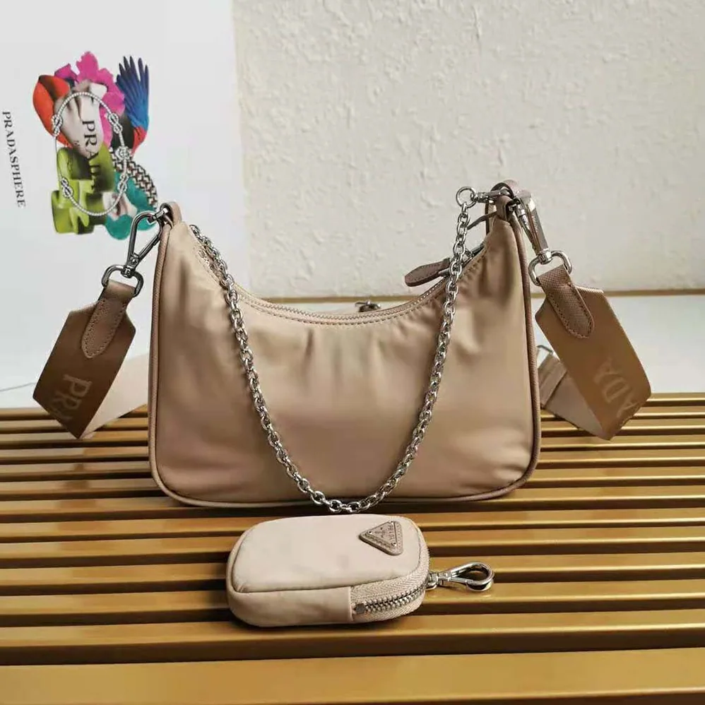 Prada Prada Re-Edition 2005 Nylon Bag for Women in Pink Prada Prada Re-Edition 2005 Nylon Bag for Women in Pink