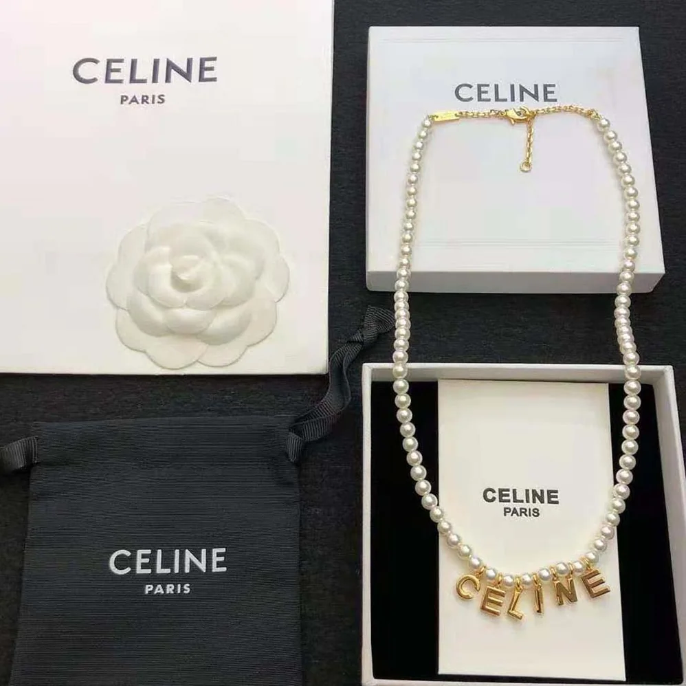 Celine Paris Pearl Bracelet in Brass with Gold Finish and Glass Pearls for Women Celine Paris Pearl Bracelet in Brass with Gold Finish and Glass Pearls for Women