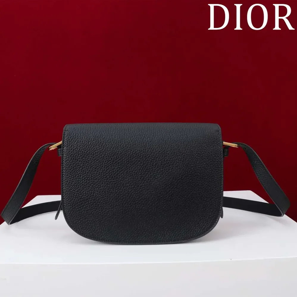 Dior Medium Dior Bobby Bag Black Grained Calfskin for Women