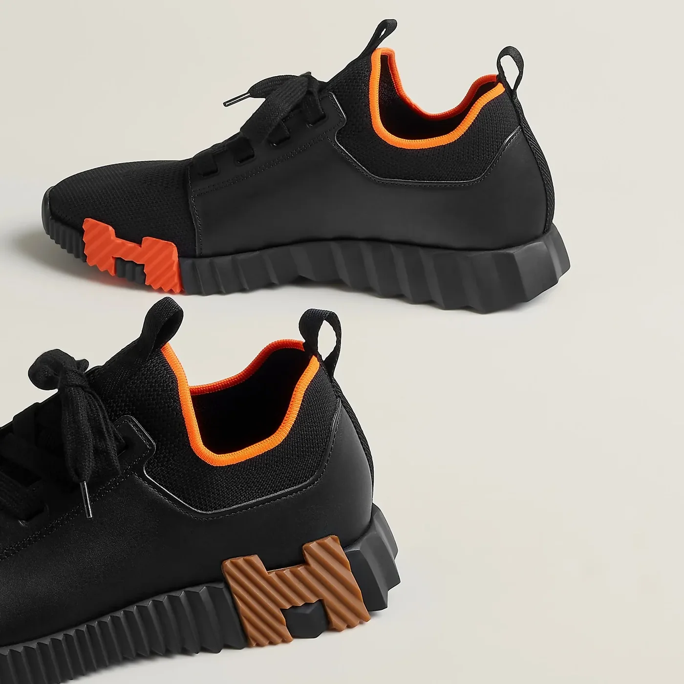 Hermes Depart Slip in On Sneakers Black