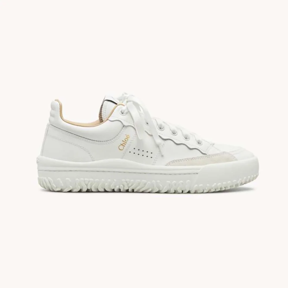 Chloe Franckie Low-Top Sneaker in Smooth Calfskin for Women in White Chloe Franckie Low-Top Sneaker in Smooth Calfskin for Women in White