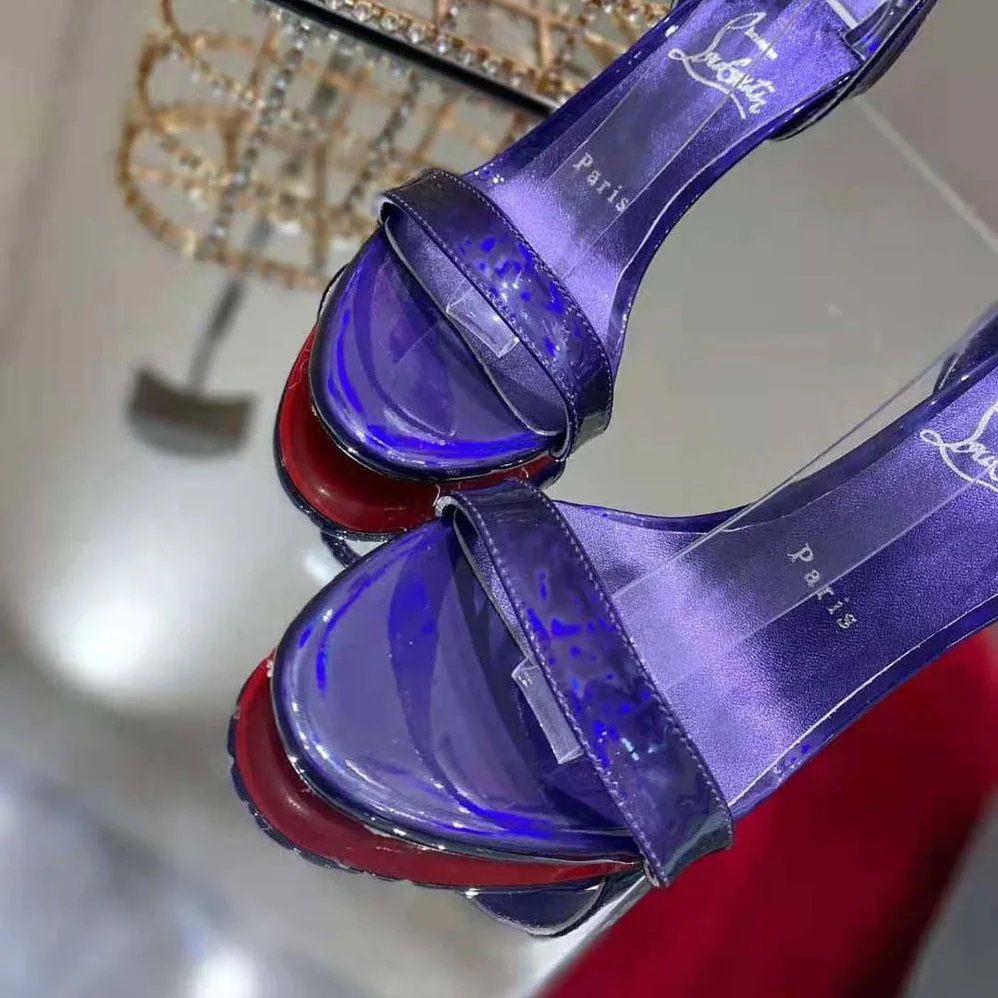 Christian Louboutin Goldie Joli 100 mm Heel Height for Women in Purple Christian Louboutin Goldie Joli 100 mm Heel Height for Women in Purple