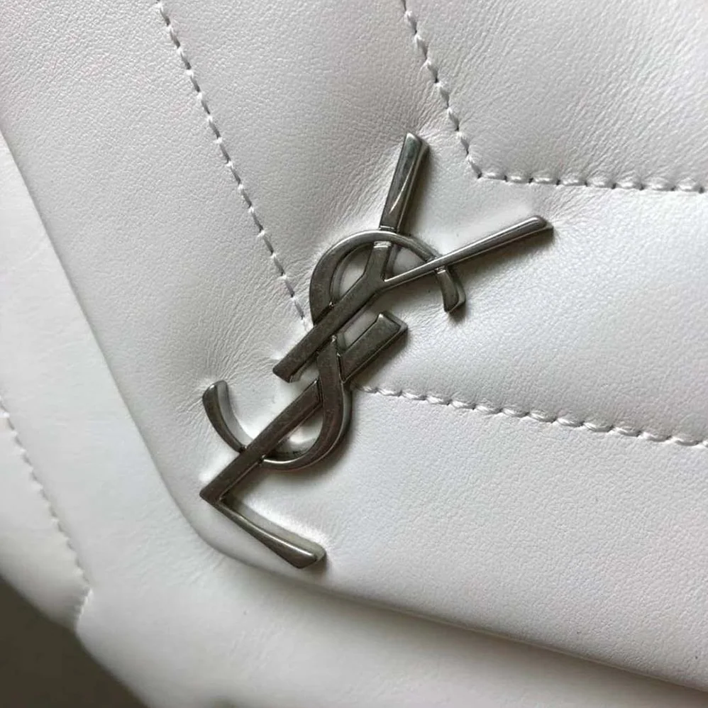 Saint Laurent YSL Small Loulou Bag Y Quilted Leather for Women in White Saint Laurent YSL Small Loulou Bag Y Quilted Leather for Women in White