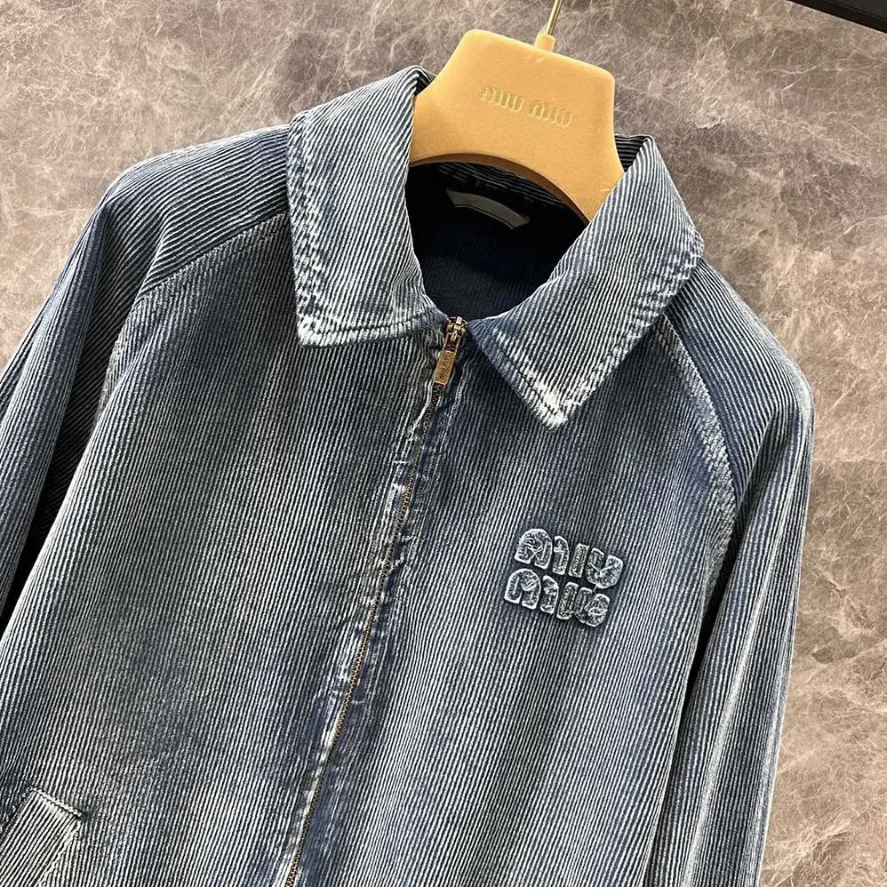Miu Miu Washed Corduroy Blouson Jacket for Women