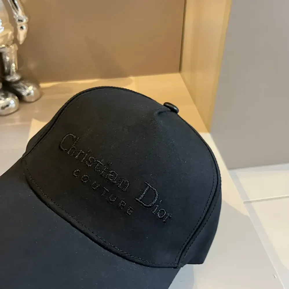 Dior Christian Dior Couture Baseball Cap Black Cotton Canvas for Unisex