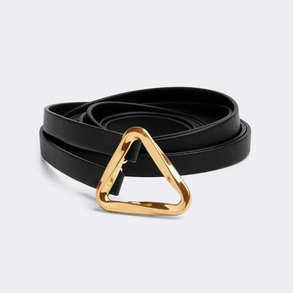 Bottega Veneta Grasp Belt Leather Double Strap for Women in Black
